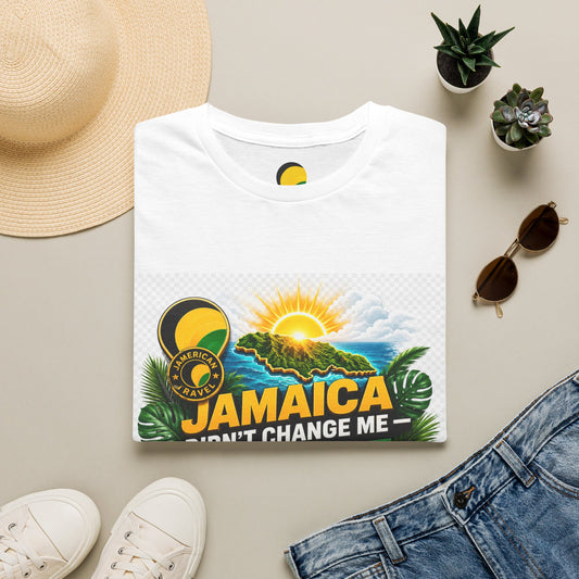 Jamaica Woke Me Up T-Shirt — Tropical Sunrise Vacation Tee