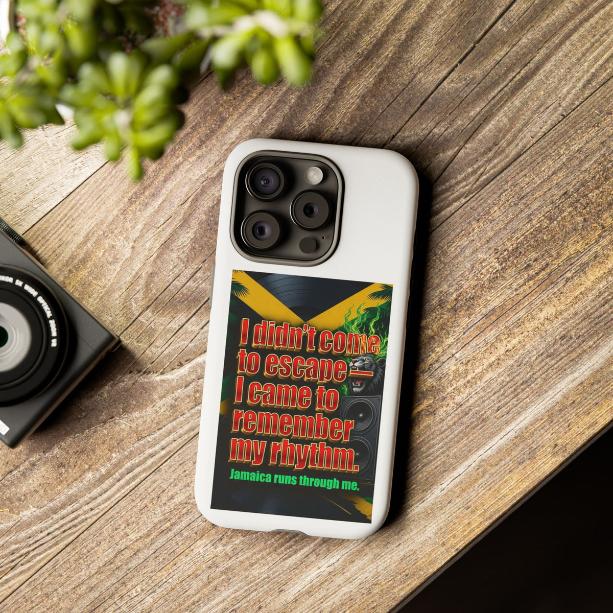 Jamaica Rhythm Phone Case — "I didn't come to escape, I came to remember my rhythm"