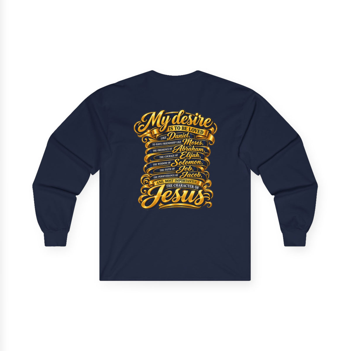 Reconversion Rebaptism Scripture Design Long Sleeve Tee | Christian Faith Shirt