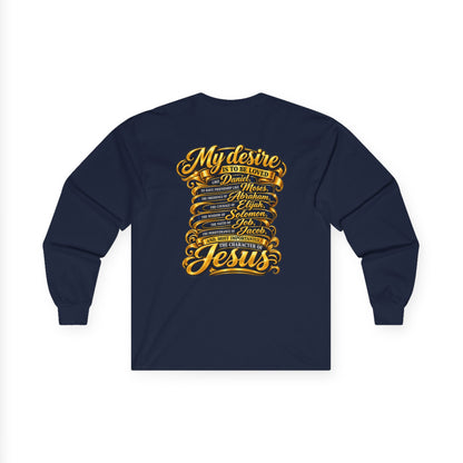 Reconversion Rebaptism Scripture Design Long Sleeve Tee | Christian Faith Shirt