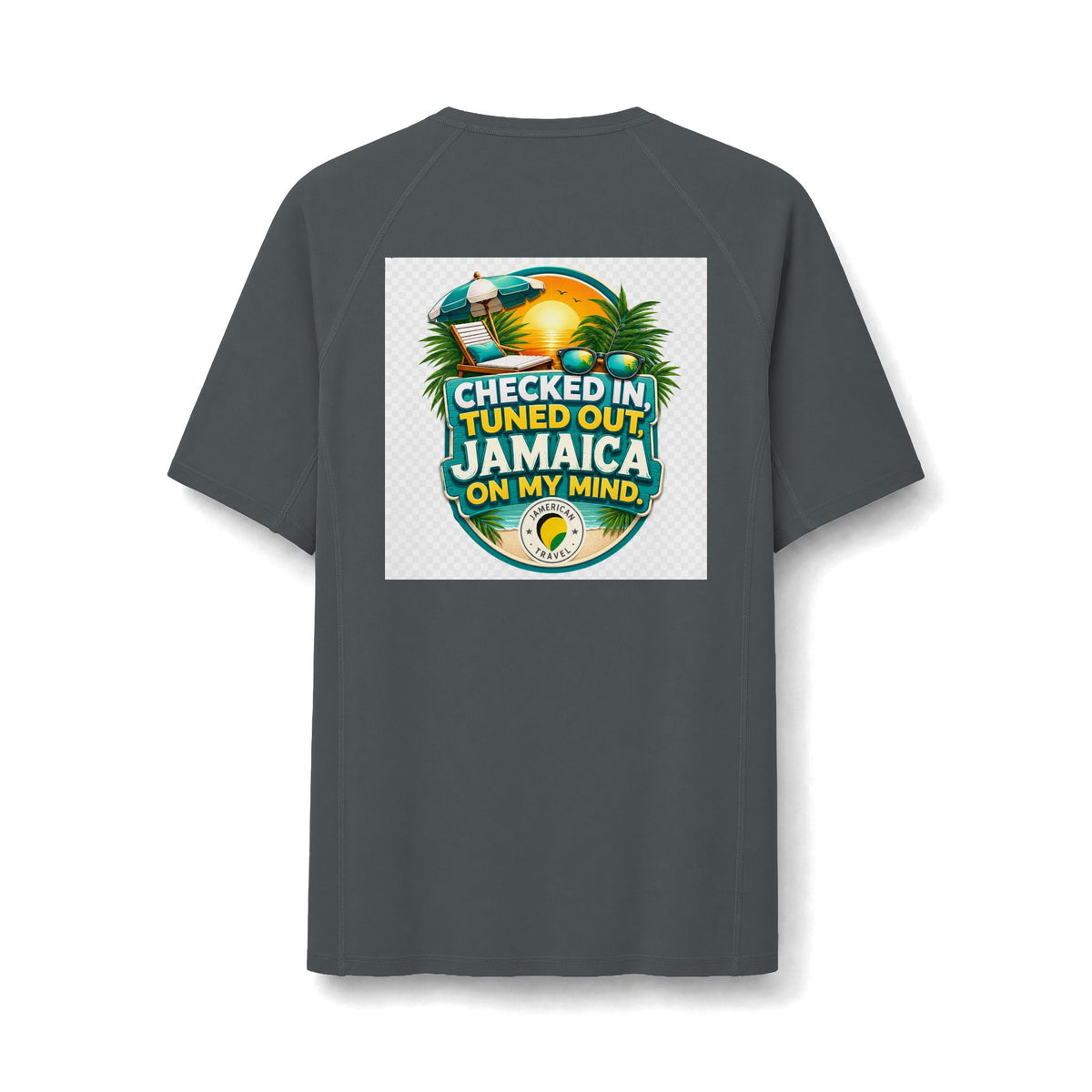 Jamaican Beach Vibes Rashguard Tee — "Saltwater Sunshine and Jamaican Peace"