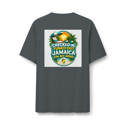 Jamaican Beach Vibes Rashguard Tee — "Saltwater Sunshine and Jamaican Peace"