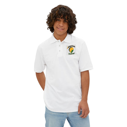 JAmerican Travel Polo — "See the World Through JAmerican Travel Your Eyes" Graphic Polo