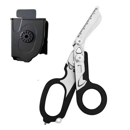 6In1 Multifunctional Trauma Shears Emergency Response Scissors with Seatbelt Cutter Glass Breaker for Outdoor Rescue First Aid