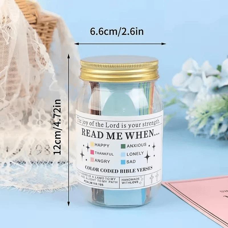 Bible Verses Jar for Emotions and Feelings Bible Verses in a Jar Bible Verses Savings Jar Comfort in God'S Word Storage Jar