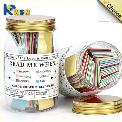 Bible Verses Jar for Emotions and Feelings Bible Verses in a Jar Bible Verses Savings Jar Comfort in God'S Word Storage Jar
