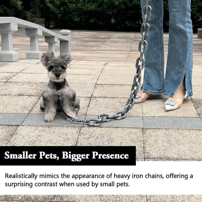 6 Ft Funny Dog Leash, Giant Plastic Fake Chain Leash for Small Dogs