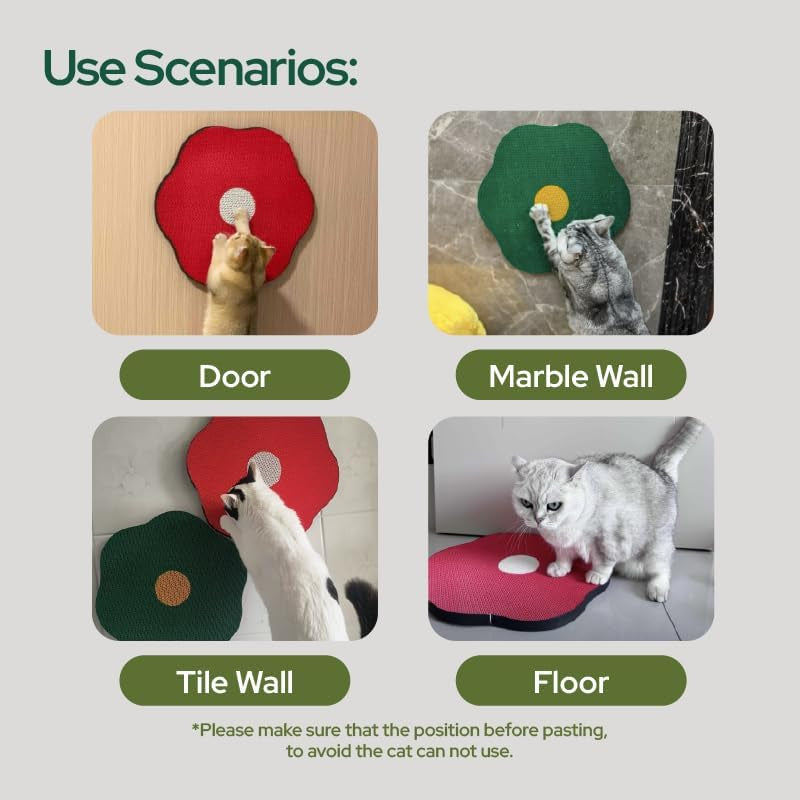 Wall Mounted Cat Scratcher, Space Saver for Doors & Hallways