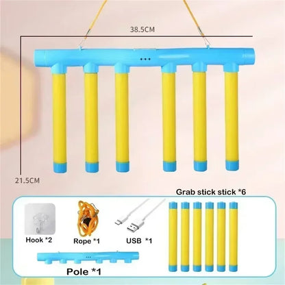 Reflex Drop Sticks Challenge Game Hand Eye Coordination Reaction Training Toy Adjustable Speed Catching Stick for Kids Adults