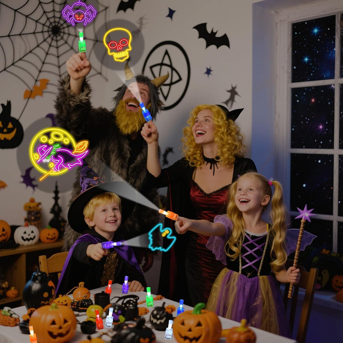 Halloween Party Favors for Kids, 36Pcs Finger Lights for Halloween Goodie Bag Fillers Basket Treats Toys for Girls Boys Kids Classroom Rewards