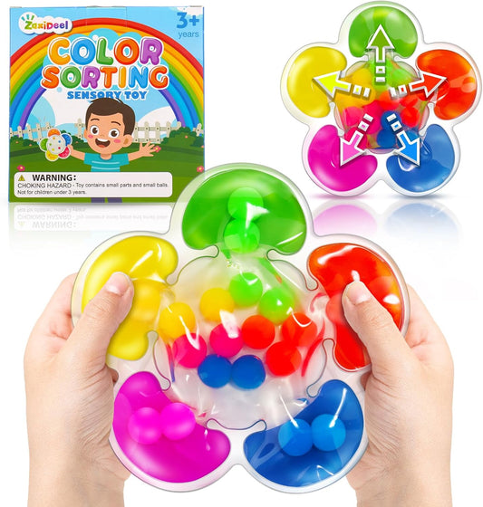 Color Sorting Sensory Toy for Kids, Toddler Travel Toys Roadtrip Essenstial