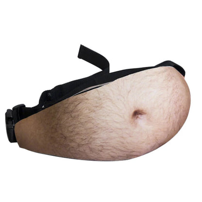 Funny Pop Dad Bod Money Belt Bag Men Travel Bags Flesh Color Creative Fanny Pack Beer Fat Belly Bum Pouch Waist Bag
