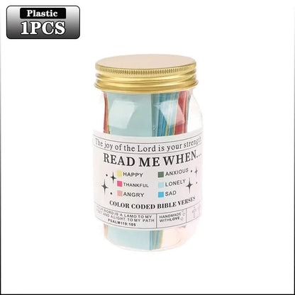 Bible Verses Jar for Emotions and Feelings Bible Verses in a Jar Bible Verses Savings Jar Comfort in God'S Word Storage Jar
