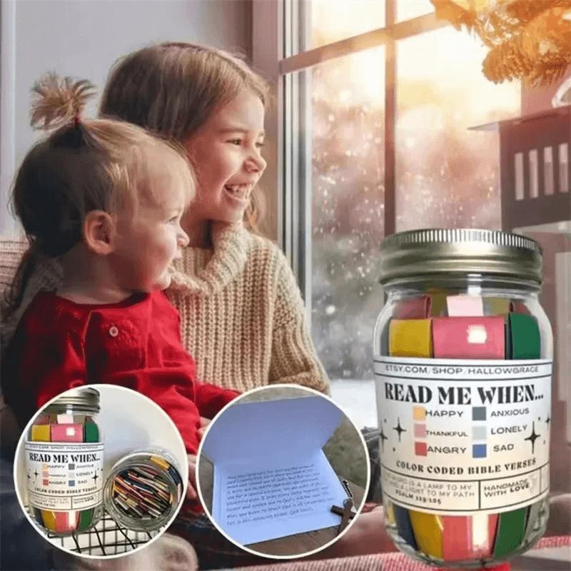 Bible Verses Jar for Emotions and Feelings Bible Verses in a Jar Bible Verses Savings Jar Comfort in God'S Word Storage Jar