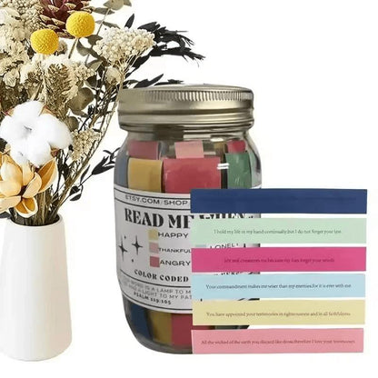 Bible Verses Jar for Emotions and Feelings Bible Verses in a Jar Bible Verses Savings Jar Comfort in God'S Word Storage Jar