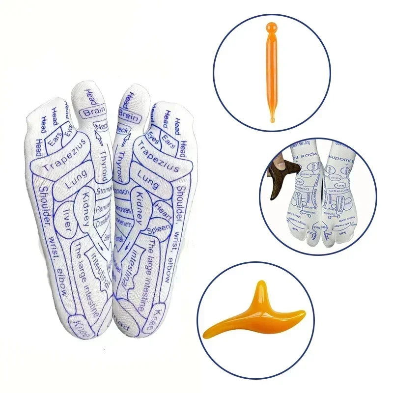 Physiotherapy Foot Care Massage Relieve Tired Feet Sock Acupressure Foot Massager Reflexology Socks Foot Acupoint Massage Tool