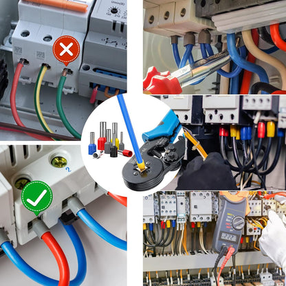 1250PCS Wire Ferrules Crimping Tool Kit for AWG 23-7(0.25-10Mm²)