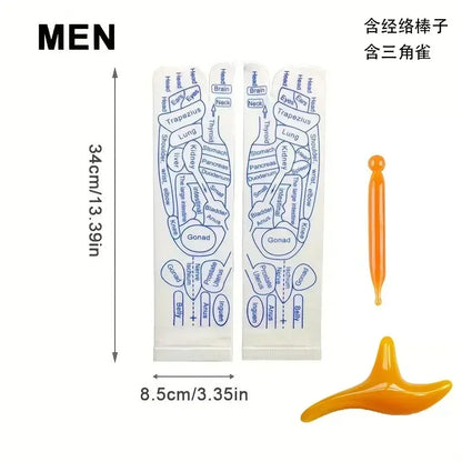 Physiotherapy Foot Care Massage Relieve Tired Feet Sock Acupressure Foot Massager Reflexology Socks Foot Acupoint Massage Tool