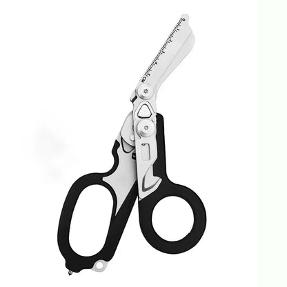 6In1 Multifunctional Trauma Shears Emergency Response Scissors with Seatbelt Cutter Glass Breaker for Outdoor Rescue First Aid